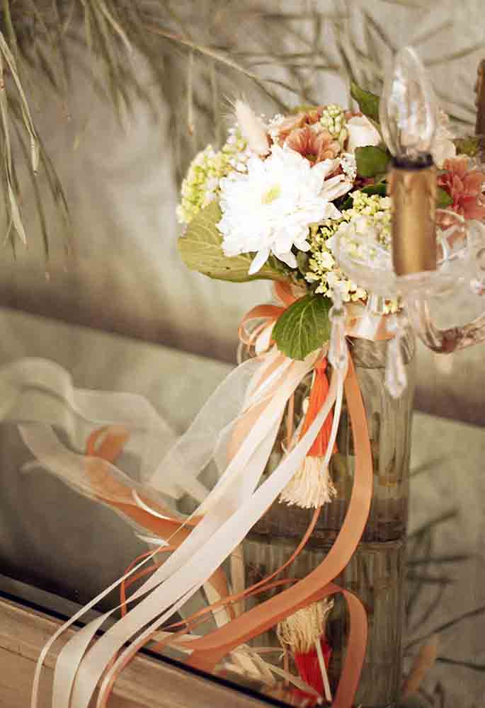 animation de mariage du bouquet rubans
