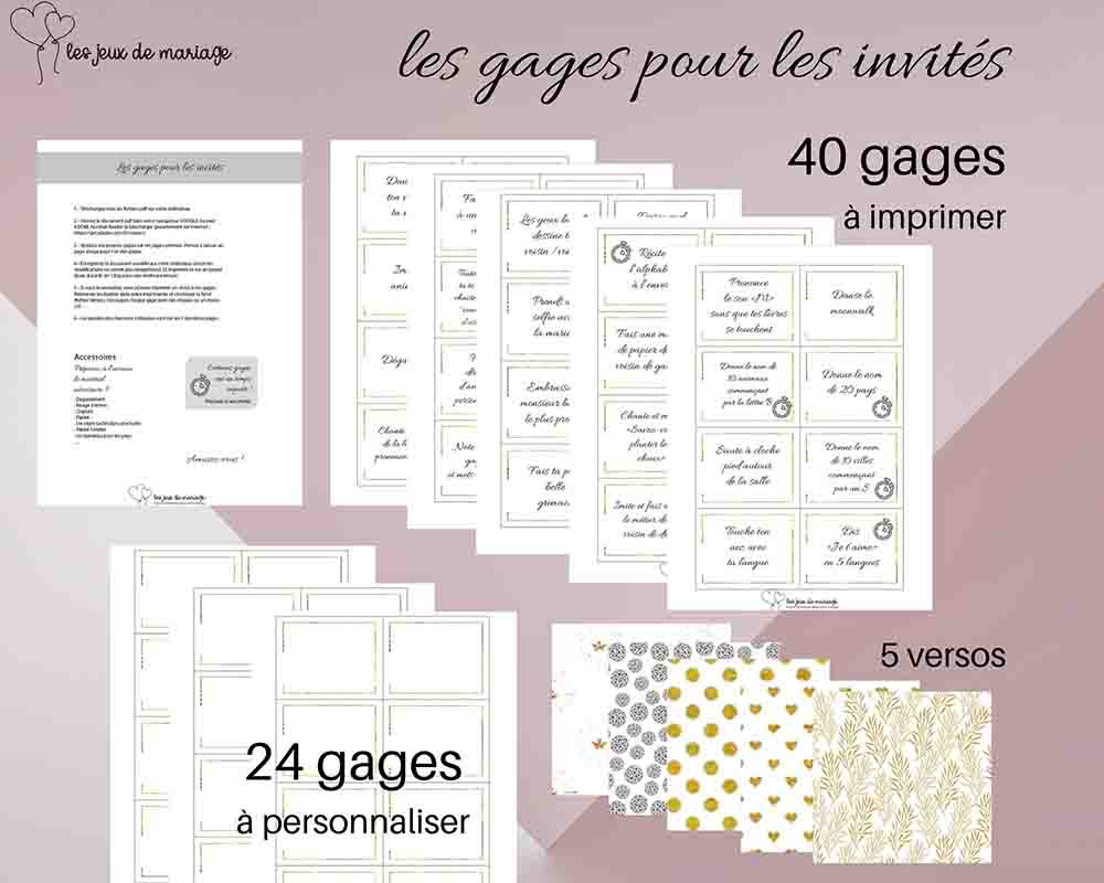 gages invités mariage