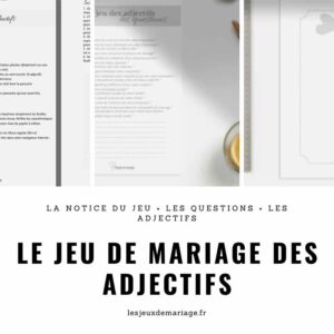 Fiche du jeu de mariage « Les Adjectifs »