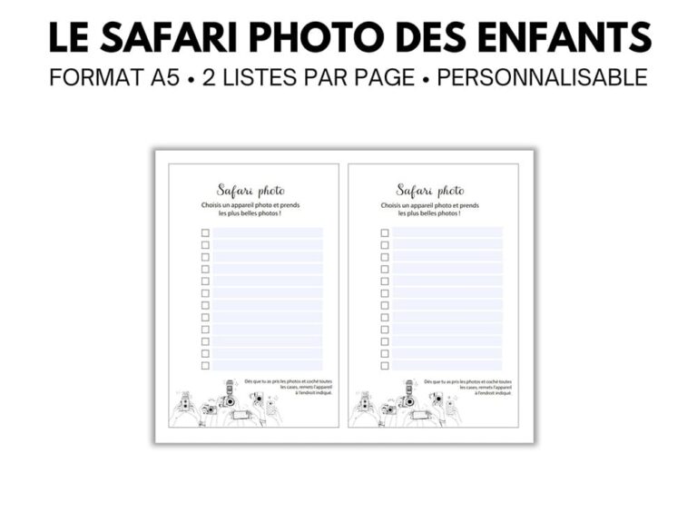 jeu safari photo mariage