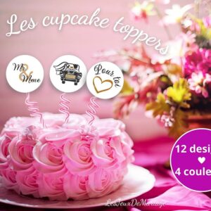 cupcake topper mariage