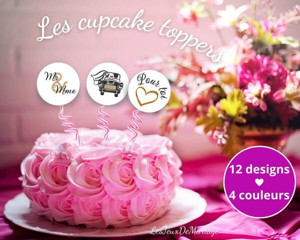 cupcake topper mariage