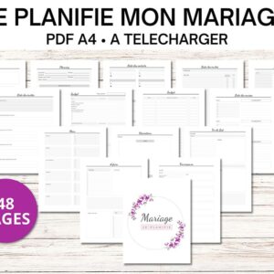 Je planifie mon mariage : le planificateur de mariage à imprimer